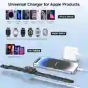 Reloj Apple Watch 2en1 Cargador Magnético Ligthning Tipo C Mfi20w
