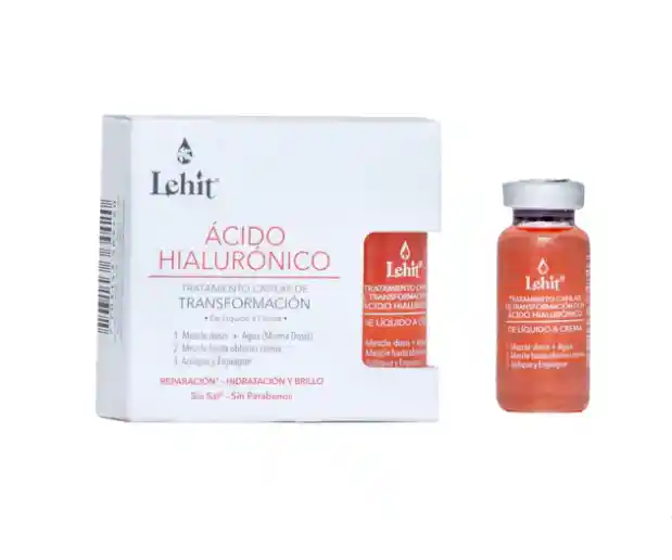 Tratamiento Capilar De Transformación Con Ácido Hialurónico X Una Ampolleta Lehit 15 Ml