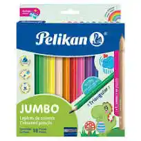 Colores Jumbo Triagular Pelikan Caja X12