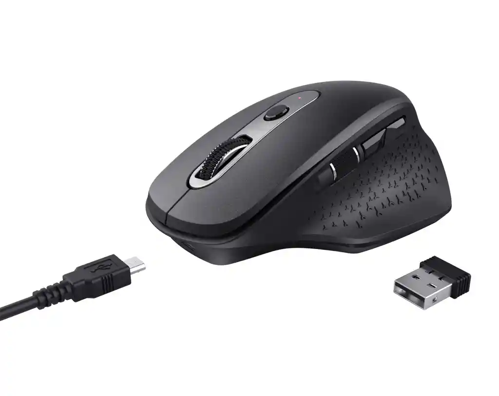 Mouse Ergonomico Inalambrico Recargable Trust Ozaa | Negro