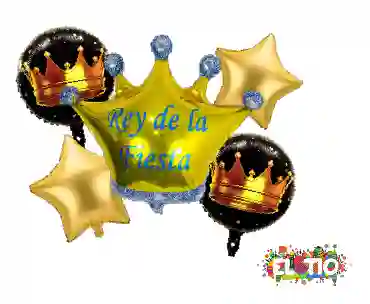 Globo Corona Bouquet Rey De La Fiesta