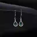 Aretes Topos Para Mujer Con Esmeralda Circones En Plata 925