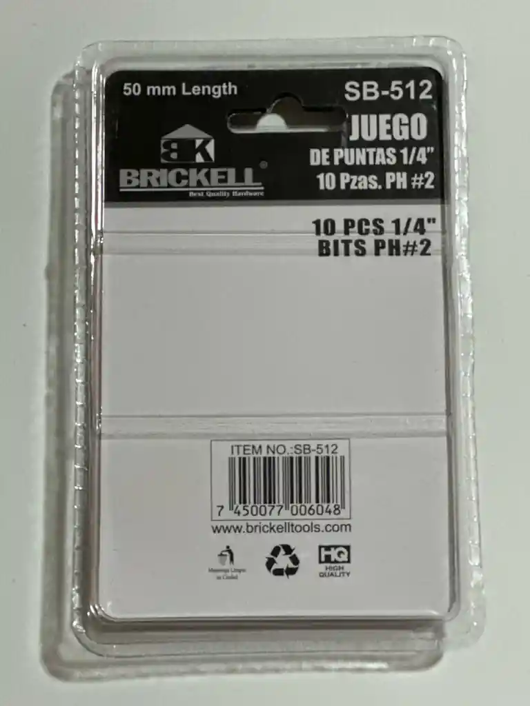 Set De 10 Puntas De 1/4"