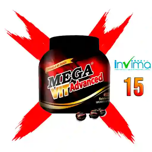 Megavit X 15 Potenciador Natural Viagra Hombres Fuerte Erección Advanced Erección Fuerte