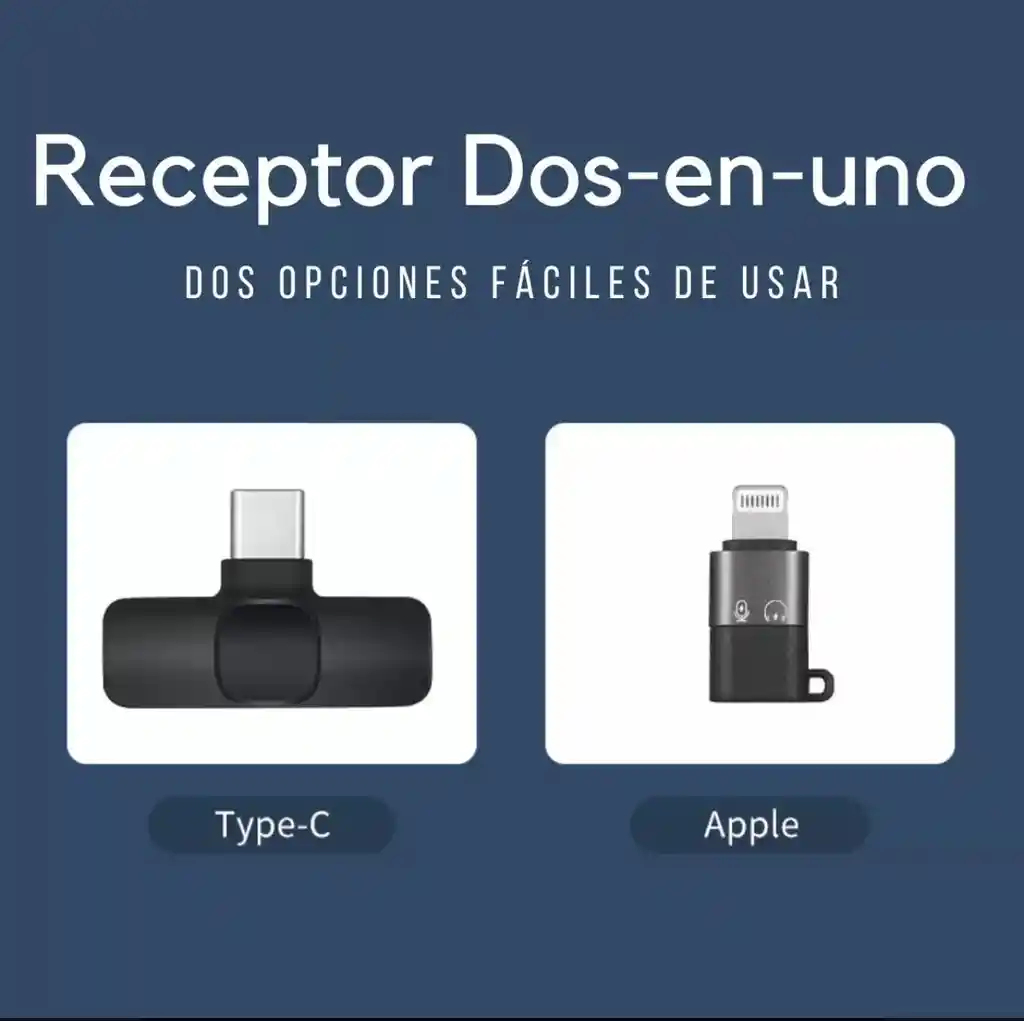 Micrófonos Inalámbricos Solapa 2 En 1 Para Iphone/tipo C