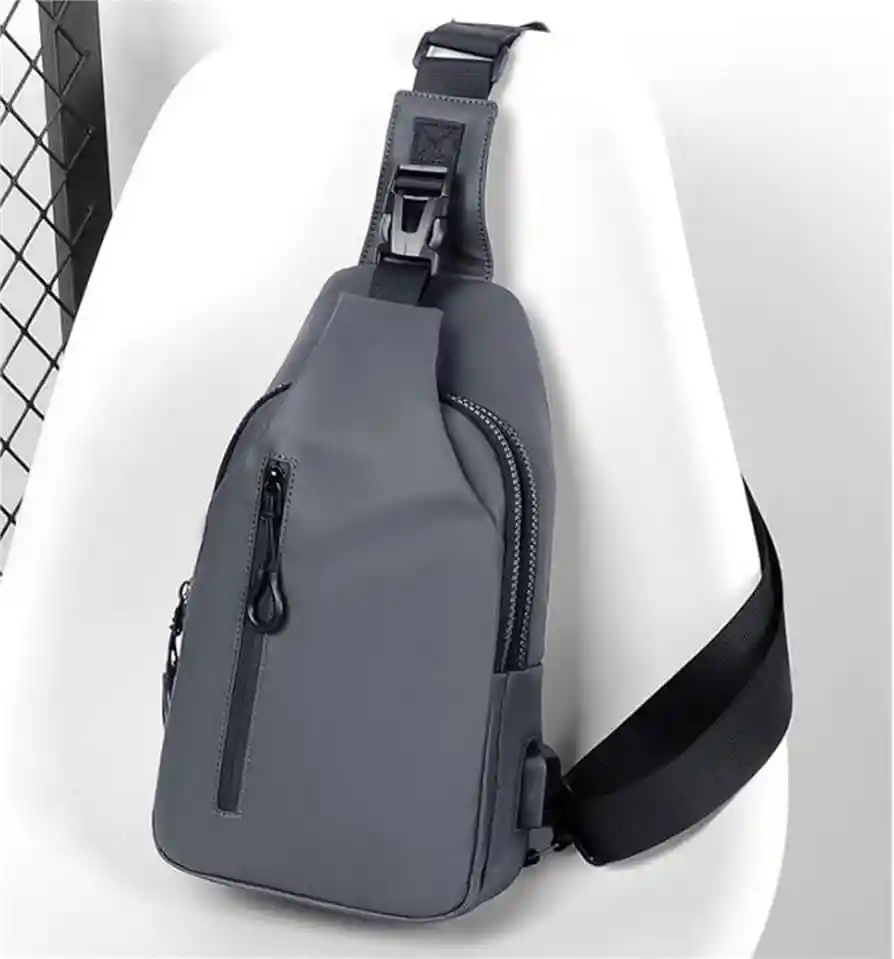 Bolso Manis Libres Moda Hombre Puerto Usb