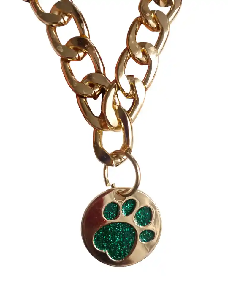 Kit De Collar De Cadena Dorado Coquette / Juguete Pesa Antisarro Para Perros O Gatos