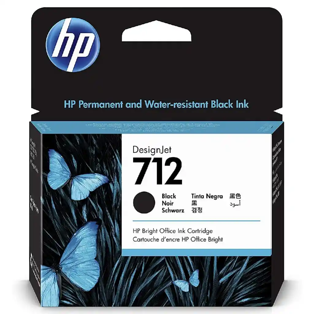 Cartucho De Tinta Hp Desingjet 712 Negro 80ml