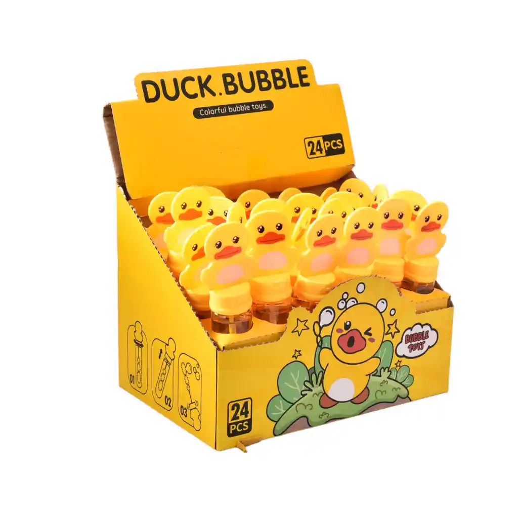 Burbujero Pequeño Forma De Pato X 3 Unidades Juguete Niña Niño