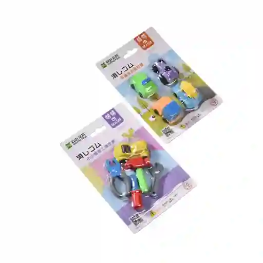 Borradores Forma De Carritos Niña Niño Set X 3