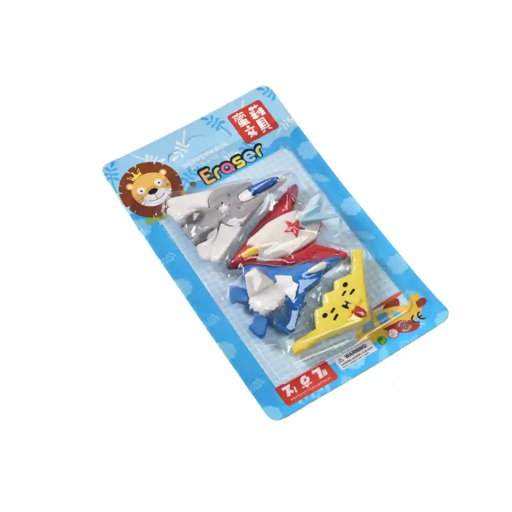 Set Borradores Forma De Avion Y Animales X 3 Set Niño Niña