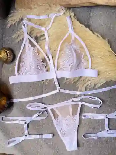Conjunto Mallatex En Encaje Ropa Interior Lenceria