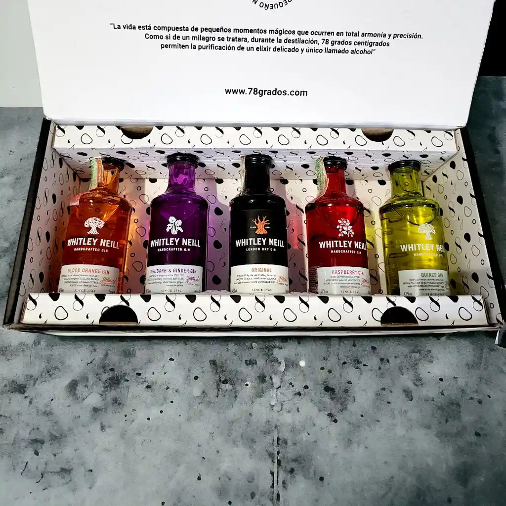 Caja Premium De Mini Botellas De Ginebra