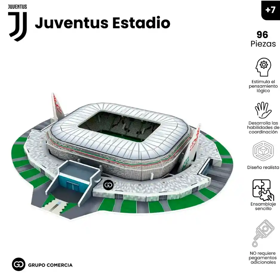 Rompecabezas Estadio 3d Juventus Allianz Stadium 96 Piezas