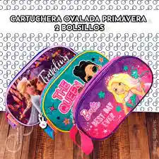 Cartuchera Ovalo 2 Bolsillo Primavera Niña