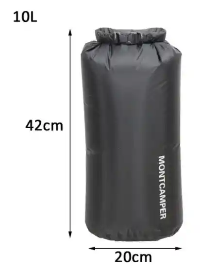 Paquete De Bolsa Seca Impermeable Negra De 10litros