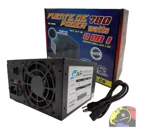 Fuente De Poder Para Pc Jr Psu 004 780w Negro 110v