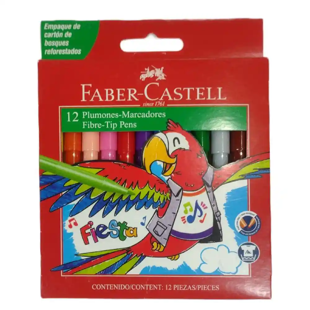 Plumones Lavable Faber-castell Caja X12