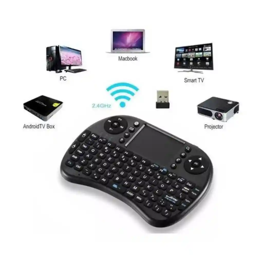 Mini Teclado Inalámbrico Airmouse Android Smart Tv Iluminado