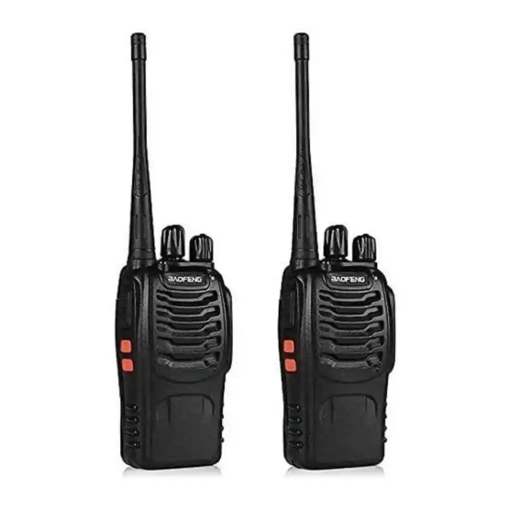 Baofeng 2 Radios Pofung Mx-888s Uhf Con Manos Libres Color Negro