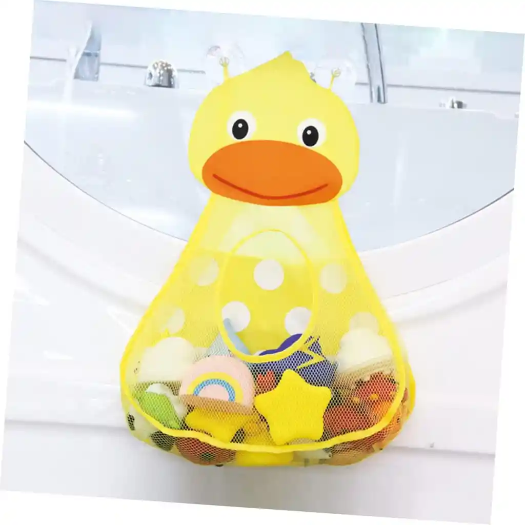 Organizador Juguetes De Baño Ducha Bebe Niños Malla Bolsa Patito