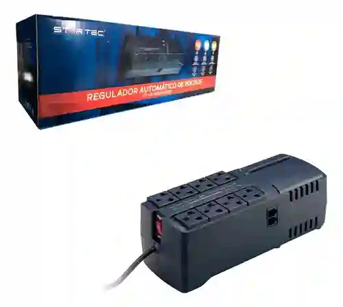Regulador De Voltaje Star Tec 2000va/1000w 8 Tomas