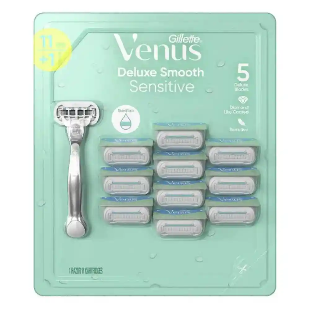 Gillette Venus Deluxe Smooth Sensitive 1 Razuradora 11 Repuestos