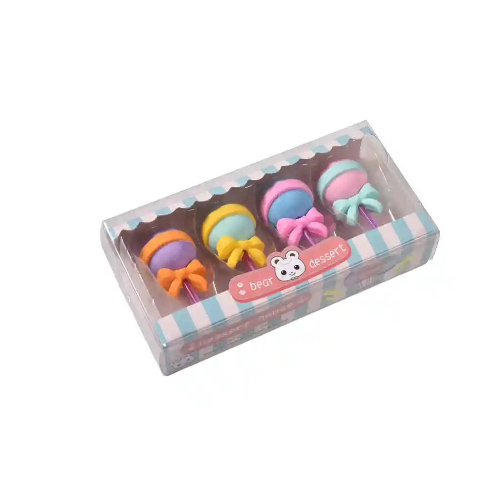 Borrador Con Diseños 4 Unidades X 3 Set Niño Niña