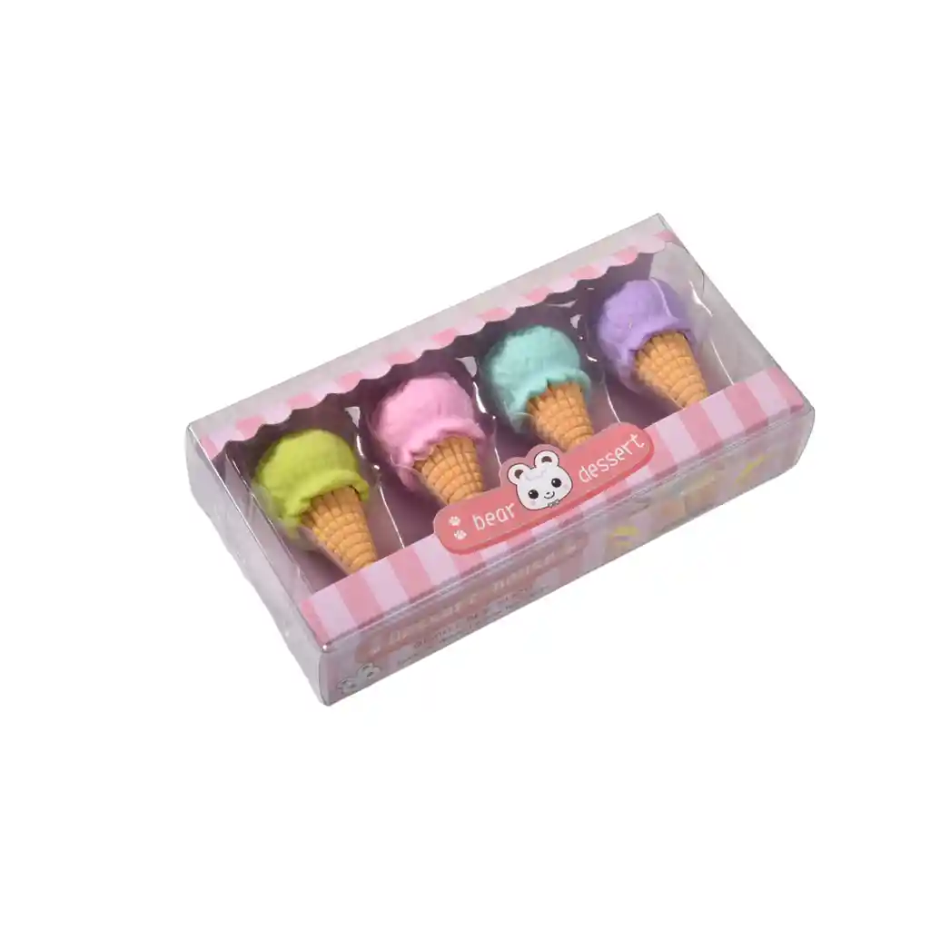Borrador Con Diseños 4 Unidades X 3 Set Niño Niña