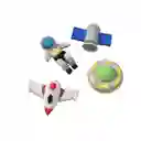 Set X 4 Borradores Con Forma De Astronauta X 3 Set Niño Niña