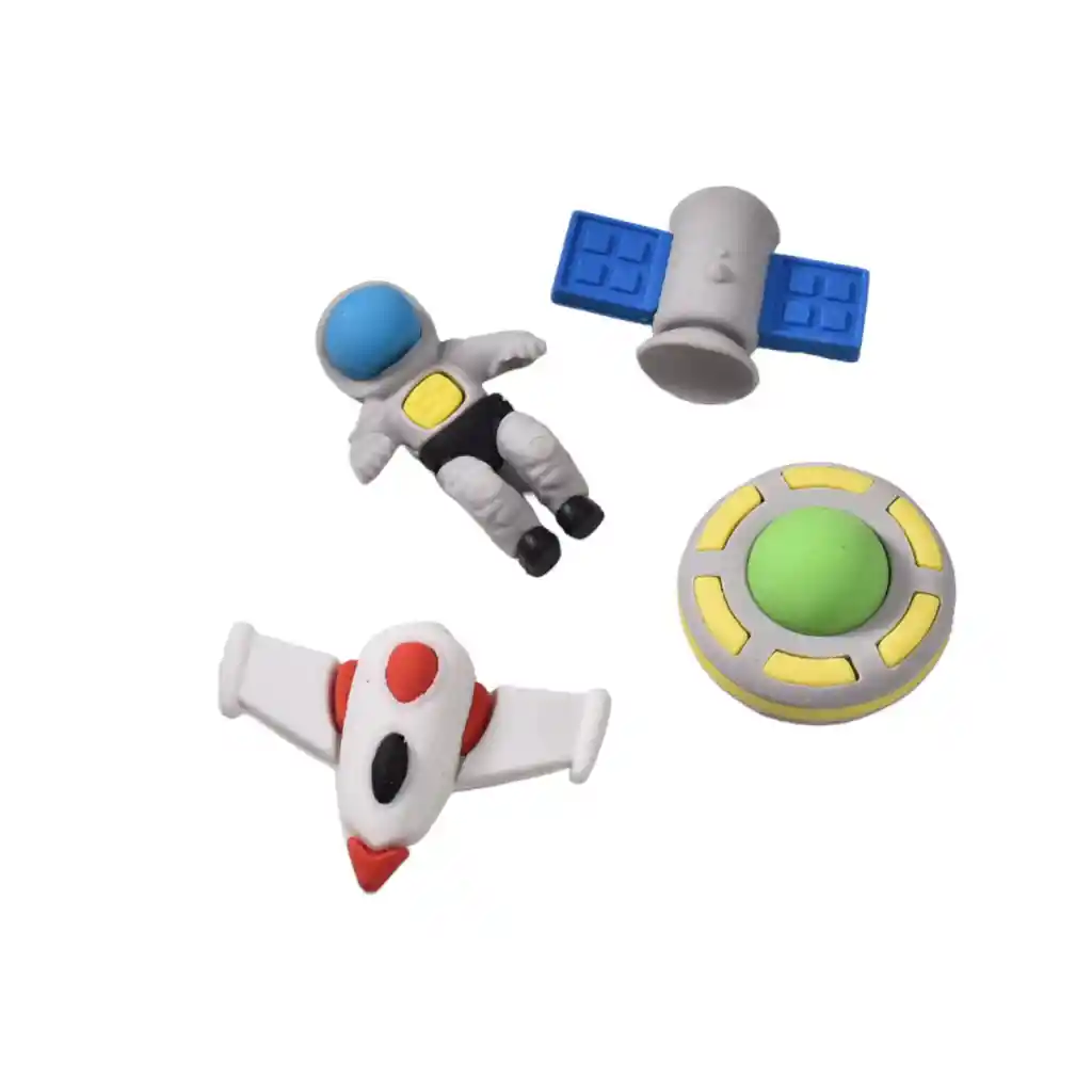 Set X 4 Borradores Con Forma De Astronauta X 3 Set Niño Niña