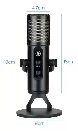 Micrófono De Estudio Profesional Usb Luz Rgb Para Pc Zx-776