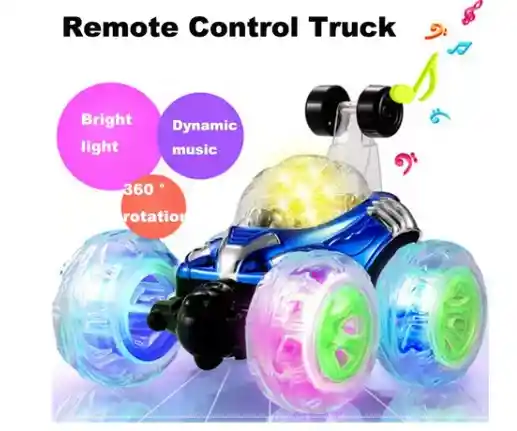 Carro A Control Remoto Luces Sonidos Recargable Giro 360