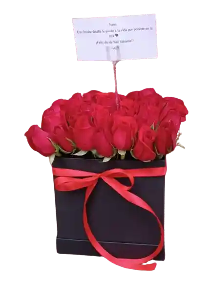 Caja De Rosas Elegantes