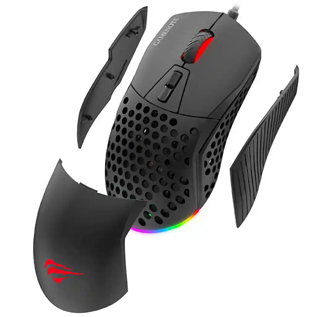 Mouse Gamer Programable Rgb Havit Ms885 Laterales Intercambiables