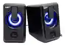 Parlantes Multimedia Wit Pm-90 Para Pc Plug 3.5/usb Y Luz Led