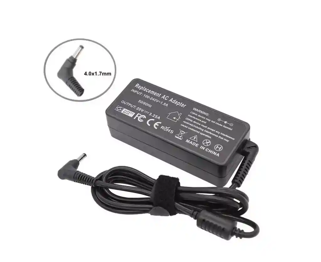 Cargador Portatil Premium Lenovo 20v 3.25a 4,0x1,7mm