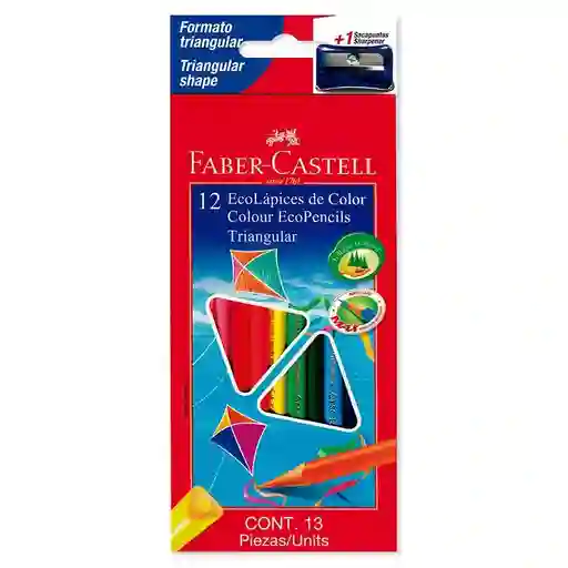 Colores Faber Castell Triangular*12 Eco Lapices