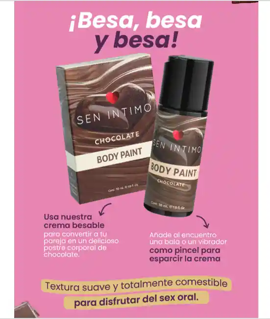 Lubricante Comestible Body Paint Chocolate Sen Intimo 30ml