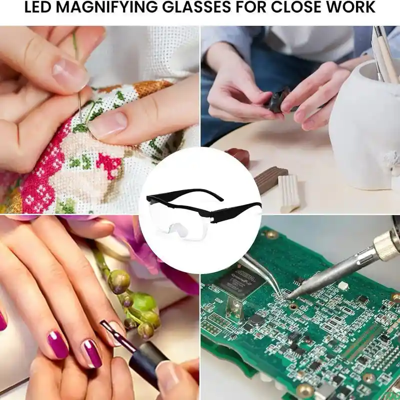 Gafas De Lectura Con Lupa Y Luz Led Recargable