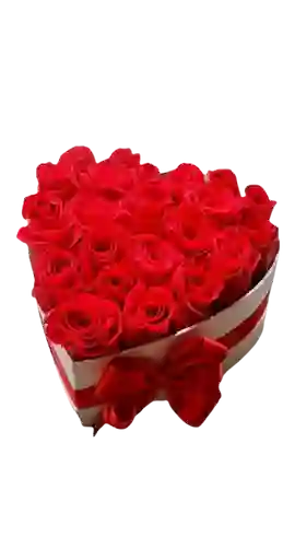 Caja De Rosas Corazón