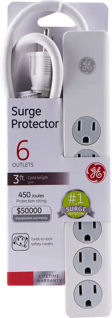 ⭐supresor De Picos General Electric, 6 Salidas 450 Joules⭐
