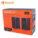 Parlantes Multimedia Kisonli En Madera Para Pc Plug 3.5/usb 3w X 2