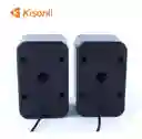 Parlantes Multimedia Kisonli Para Pc Plug 3.5/usb 3w X 2 S-444