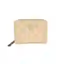 Billetera Mujer Pequeña Logo Cuerina Color Beige Mujer - Ancho 11.5cm X Alto 9cm Belleza, Monedero, Plata, Bolsa, Viaje, Bolso, Dinero, Regalo, Amor, Feliz, Dia, Cumpleaños, Cartera