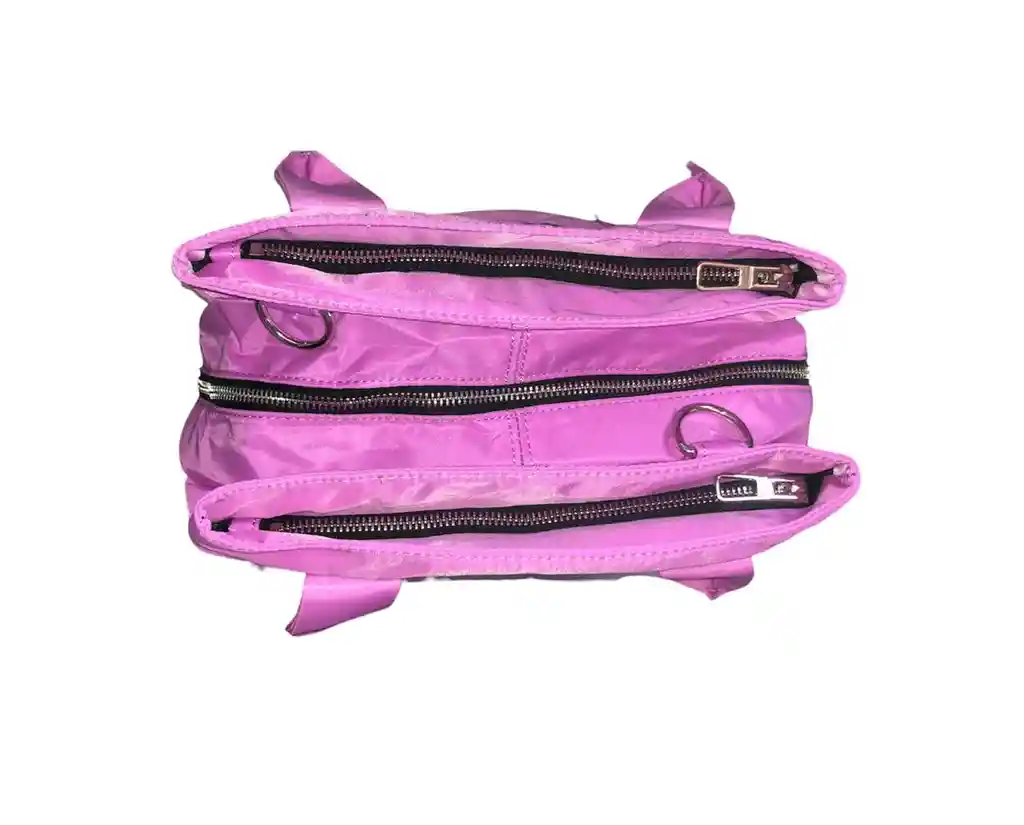 Bolso Cartera Impermeable B Y L Con 3 Bolsillos Color Rosado + Correa Negra Para Colgar - Alto 23cm X Ancho 28cm Regalo, Feliz Dia, Cumpleaños, Amor, Amistad, Viaje, Bolsa, Bolso, Decoracion