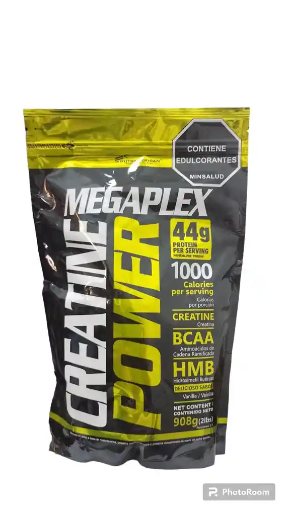 Megaplex Creatine Poxer Vainilla Bolsa Dorada