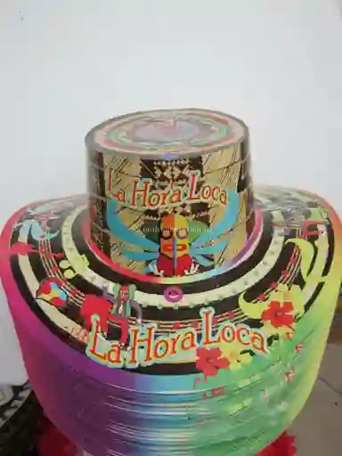 Sombrero Vueltiao Para Fiesta, Hora Loca En Carton