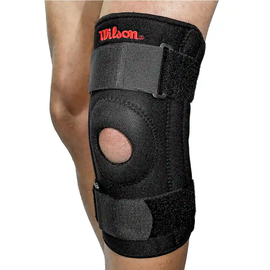 Rodillera Training Wilson Con Soportes De Acero, Rodilla Y Rotula - Aw204. (una Rodillera Por Compra) Negro-talla: S