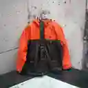 Chaqueta Impermeable Con Capucha Marca Us Polo Assn Original Color Negro Y Anaranjado